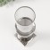 Ceramics candlestick, glass for 1 candle "Monti" d = 7.5 cm silver 9x9x31.5 cm