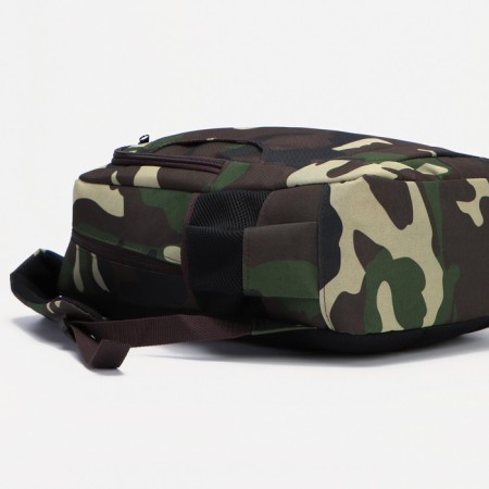 Tourist backpack, 16 l, lightning department, 3 outer pockets, ZFTS, green color/camouflage-4