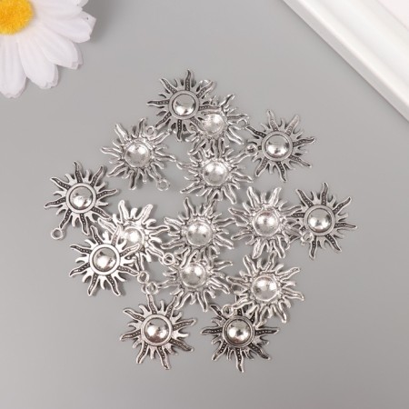 Decor for creativity Metal "Bright Sun" silver 2.8x2.5 cm-2