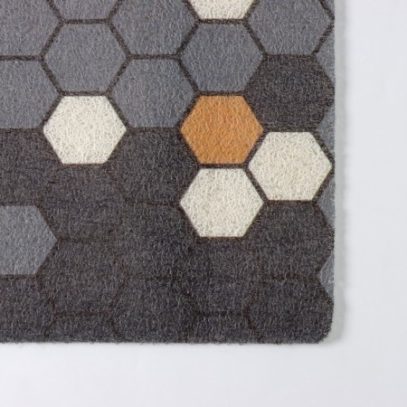 Rug -shaped muddy shares "Gamma", 50 × 80 cm, color gray color-4