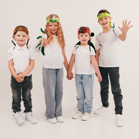 Carnival set "Funny insects": a bandage and a grasshopper of felt, 3-7 years old-6