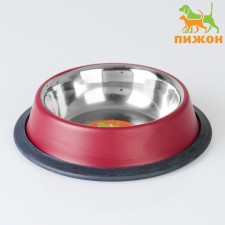 A bowl with a non -slip base color, 230 ml, burgundy