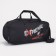 Road bag with a zipper, shoes, external pocket, long belt, black color
