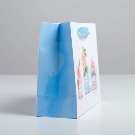Gift package laminated, packaging, “with wishes...” 22 x 17.5 x 8 cm-1