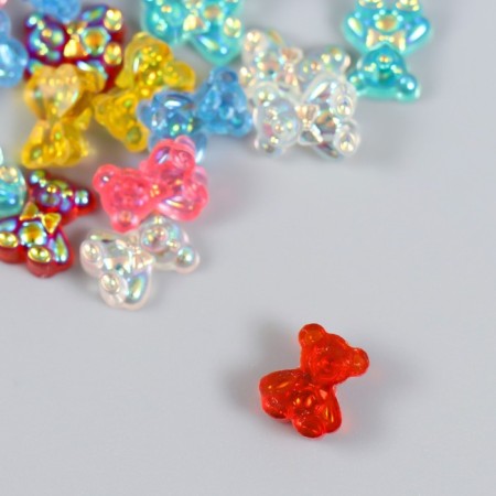 Decor for creativity Plastic "Mishka-Cristals" set of 30 pcs mix 1x0.9x0.4 cm-2