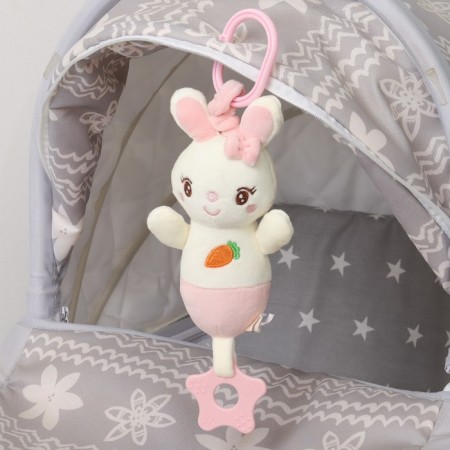 Suspension with vibration "Sweet bunny", a tear, on a crib, stroller, crumb I-11
