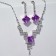 Set 2 objects: earrings, necklace "Light flirting", rhombics, color mix, 45 cm