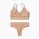Female set (top, thongs), beige color, One size (42-46)