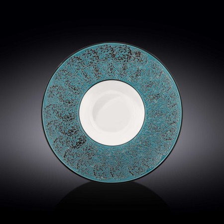 Deep plate Wilmax England Splach, D = 27 cm, 250 ml, blue color