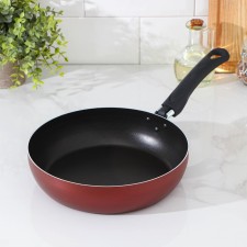 Flot Dilan Promo, D = 24 cm, plastic handle, anti -stick coating, burgundy color