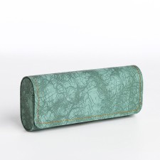 Glasses for glasses 16 x 6.6 x 3.5 cm, clap, green color