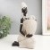 Souvenir Polystone "African sits with a wicker jug" White 23x13.5x10.3 cm