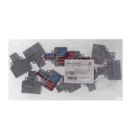 Electric terminal, 32a, 0.08-4 mm2, phase/zero, 2 input 6 conclusion, set 10 pcs-3