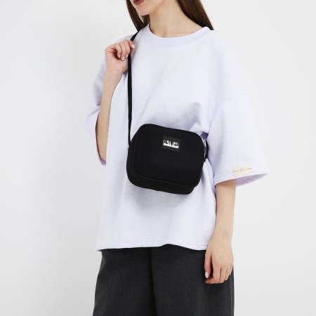 Bag Cross-Bodi with a zipper, black color-7