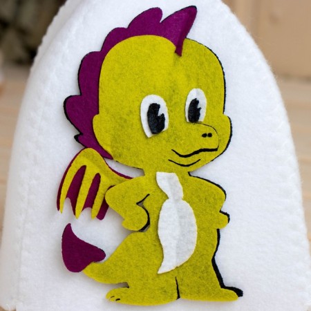 Bath cap with children's applique "Dragon"-1