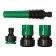 Set: nozzle for irrigation, connector, connector with aquastop 3/4 "(19 mm), adapter1/2" −3/4 "(12 mm --19 mm), ABS plastic