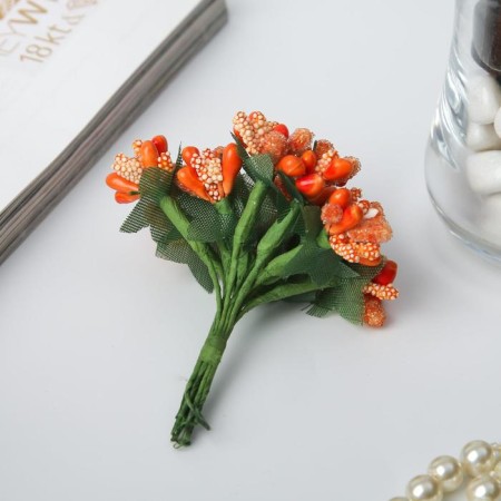 Decor for creativity "Summer flowers" mix, 9.5 cm (1 set = 1 bouquet) in the bouquet 12 flowers-1
