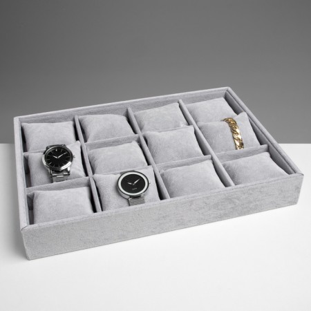 Catch for watches, bracelets, 12 seats, 35 × 24 × 5 cm, color gray color-2
