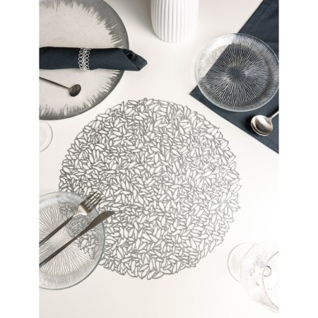 Serving napkin on the table "Manifik", d = 38 cm, silver color