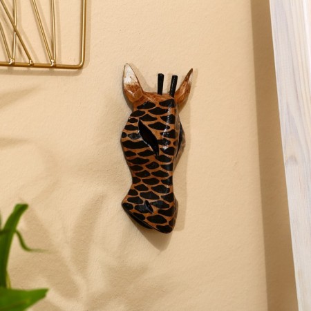 Mask "Zebra" Albezia 19x9x4 cm-2