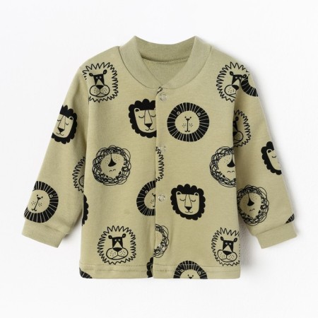 Nursery blouse, olive color/lion, height 62 cm