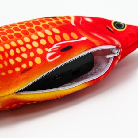 A toy for cats "Golden perch" with a moving tail and with a USB-ship, 28 cm-3