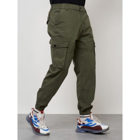 Cargo jeans men, size 46-48, khaki color-2