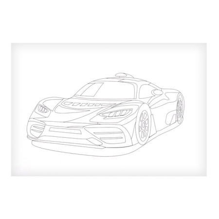 Sketching watercolor "Racing Machines"-4
