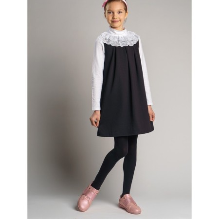 Elastic tights 90 den, height 140-152 cm, black color-2