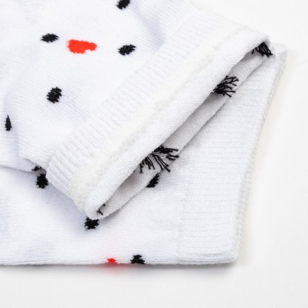 Women's socks minku "points and hearts", white color, size 36-37 (23 cm)-1