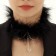 Choker "Lightness" with beads, black color, metal silver, 48 cm