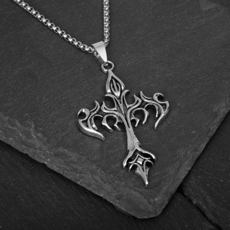 Cross "Cross" Gothic, color silver, 60 cm