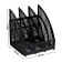 Capital, vertical, line, 3 compartments, black