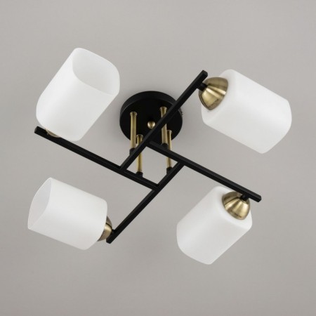 Lamp Citilux "Henry" CL130245, 46x46x1.5 cm, 4x75W, E27, Black Color Black-2