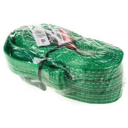 Ribbon skyway, 6 tons, 5 m, 2 hooks, reinforced, green-2