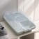 Box for storing shoes with a lid "Traces", 37 × 22 × 14 cm, color gray-blue
