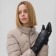 Women's mittens minku, rr 23 cm, central black