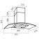 Hood MBS RUTA 190 Black, fireplace, 600 m3/h, 3 speeds, 90 cm, black