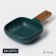 Porcelain dish for serving with a wooden handle Magistro, 15 × 15 cm, green color