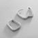 Earrings metal xuping trend, silver color