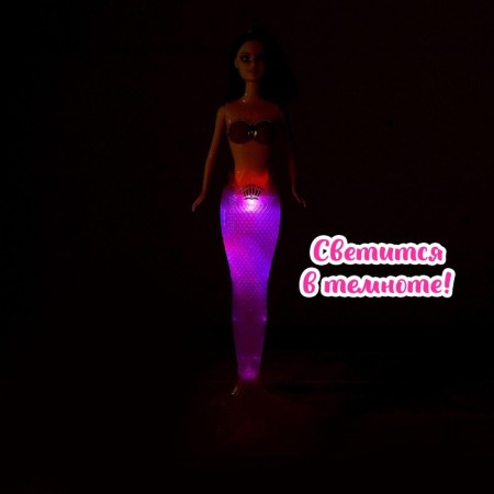 Doll "Little Mermaid" tail glows, mix-4
