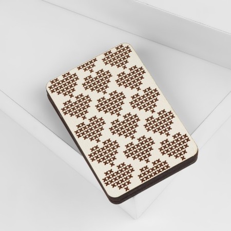 Magnetic needle "Crosses", 8 × 5.5 cm, beige color-1