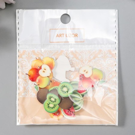 Decor for creativity tree "Fruit" set 10 pcs mix 2x2.2 cm-3