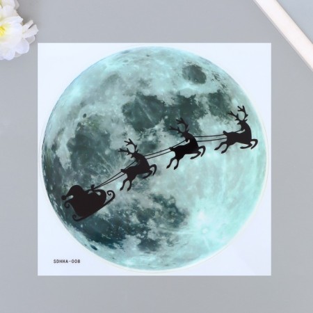 Sticking plastic interior phosphorus "Sani with denses against the background of the moon" 20x20.5 cm