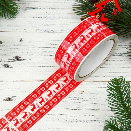New Year's adhesive tape with the logo "Olenselkiyuing 1", 48 x 45 m, 45 μm