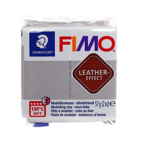 Plastic-polymer clay, 57 g, Leather-Effect (with skin effect), blue-gray-2