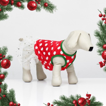 Animal costume "Fairy", size S (DS 27, OG 38, Osh 25 cm), red-white