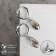 Earrings with rhinestones "sia" drops, white color in silver