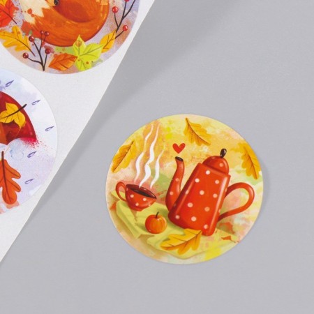 Stick Paper "Warm Autumn" d = 3.8 cm 252 pcs in the roll-2