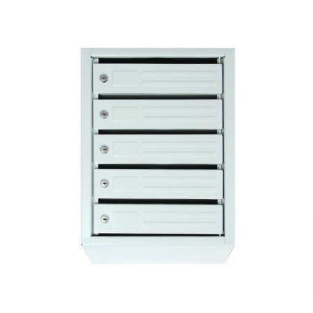 Mailing box multi -sectional, 5 sections, with the back wall, gray, Mix door-5